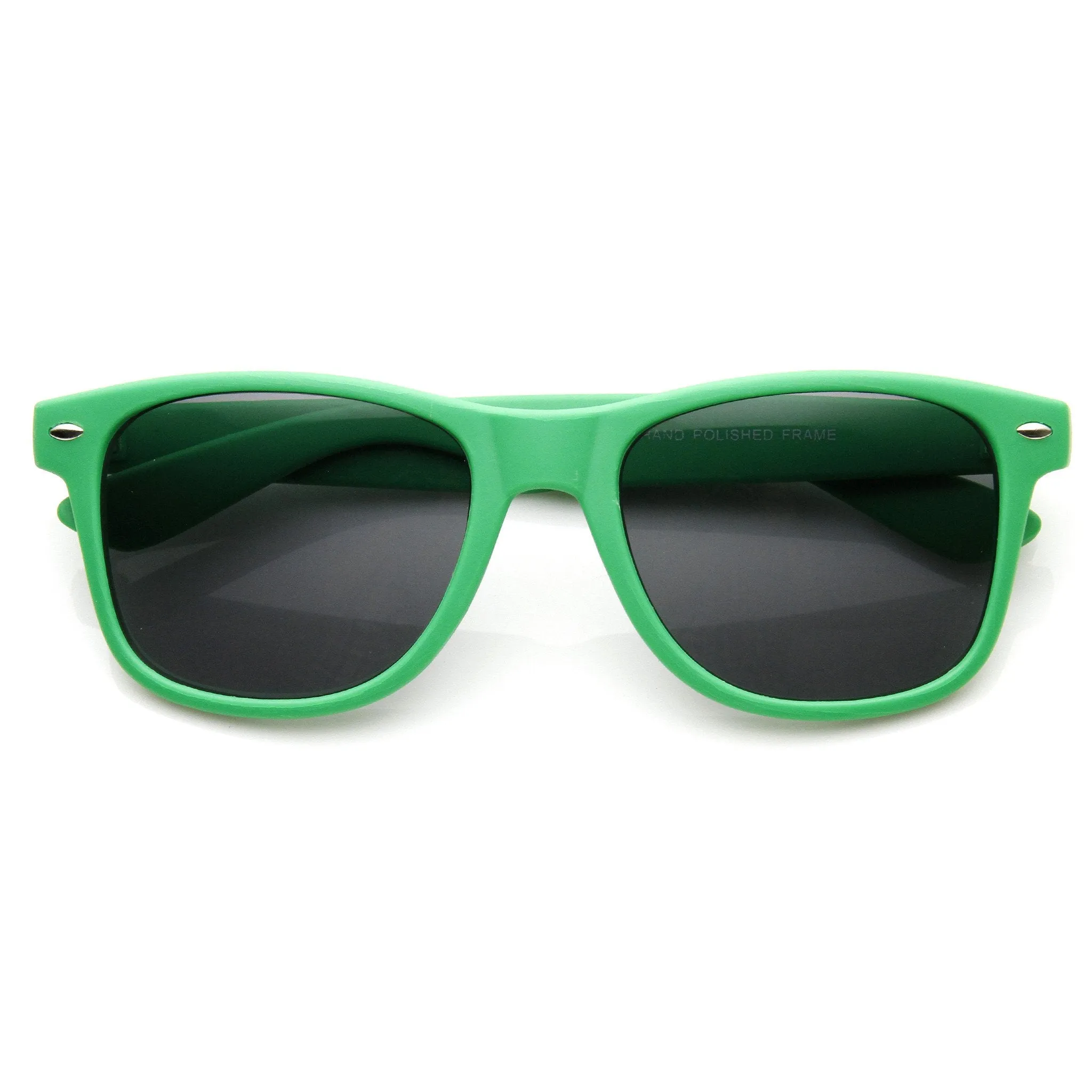 Retro Soft Rubberized Colorful Matte Horned Rim Sunglasses 9344
