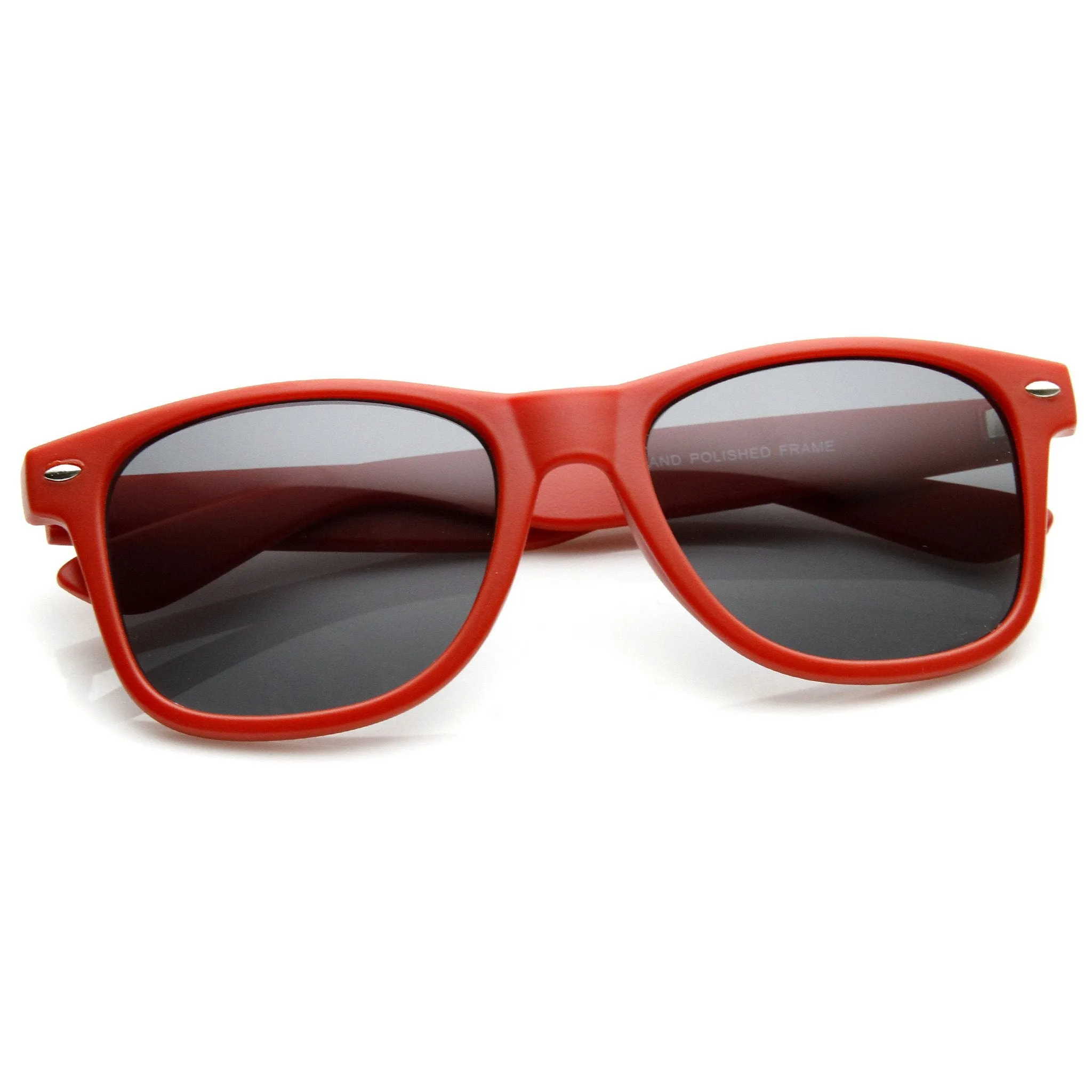 Retro Soft Rubberized Colorful Matte Horned Rim Sunglasses 9344