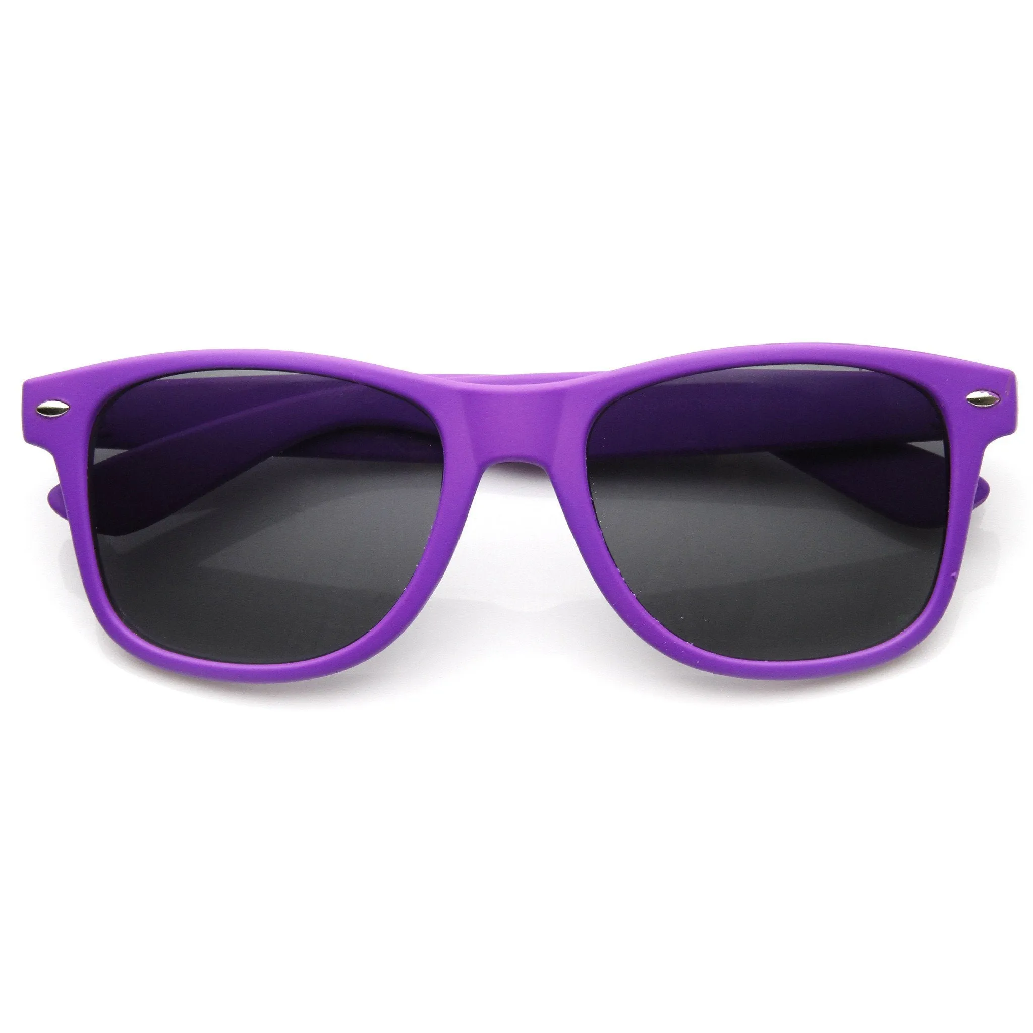Retro Soft Rubberized Colorful Matte Horned Rim Sunglasses 9344