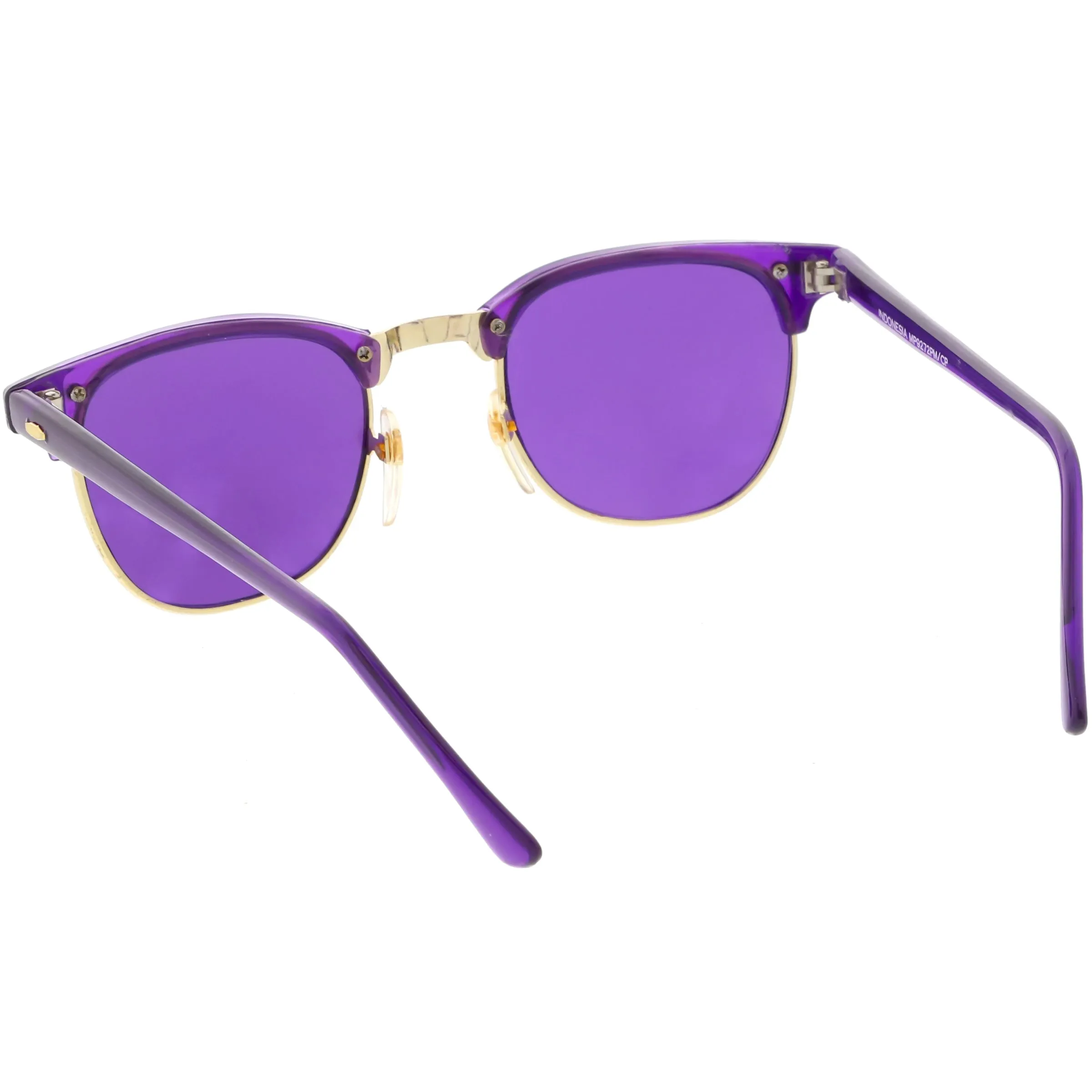Retro True Vintage Candy Color Half Frame Mirrored Lens Sunglasses C638