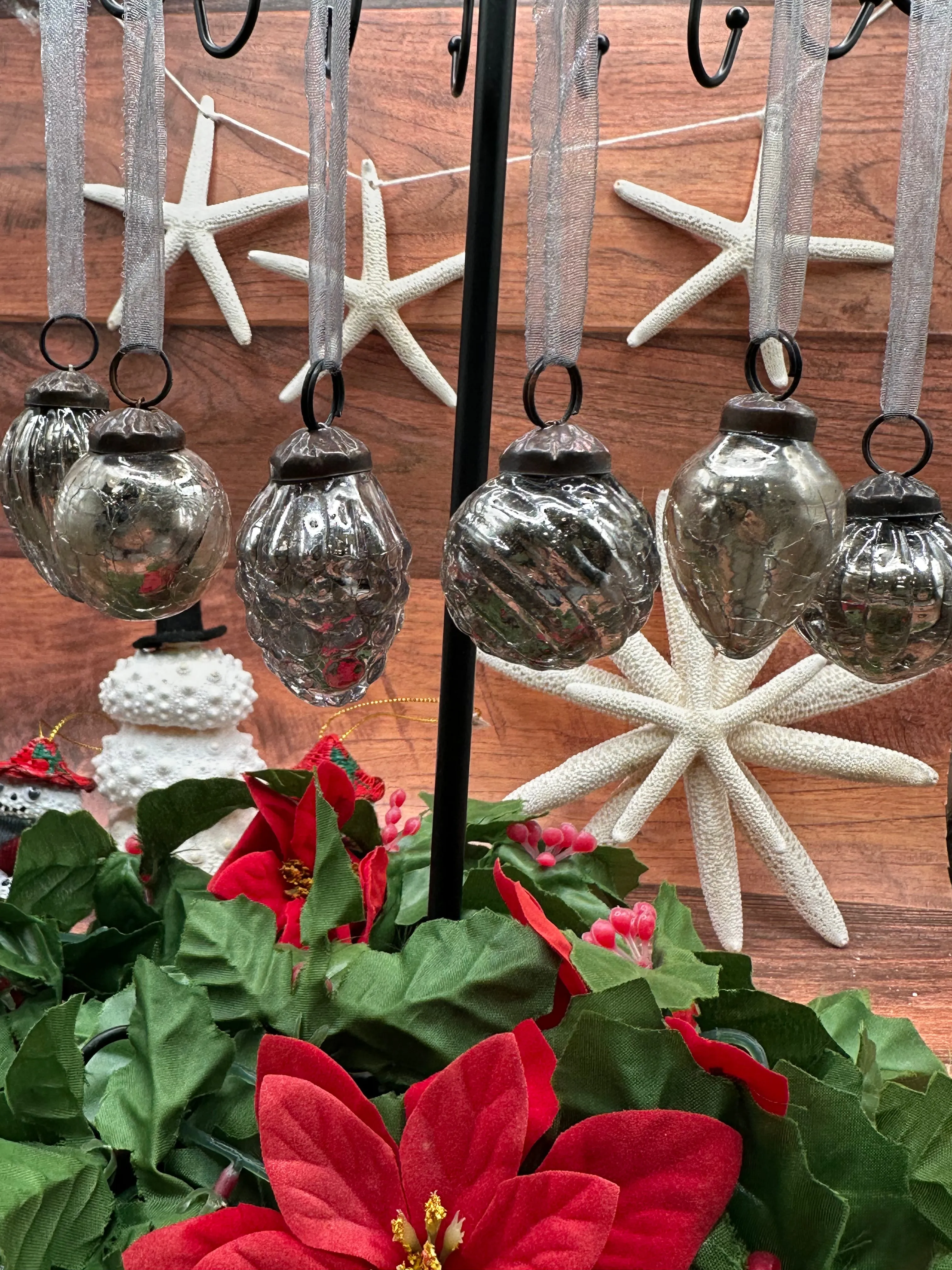 Small Mixed Design 1" Slate Crackle Glass Baubles