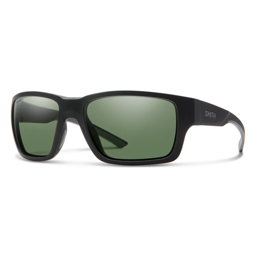 Smith Outback Matte Black Frame - ChromaPop Polarized Gray Green Lens - Polarized Lens