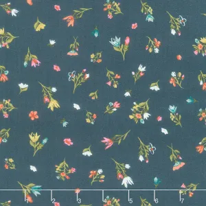 Songbook A New Page - Blessings Flow Navy Yardage