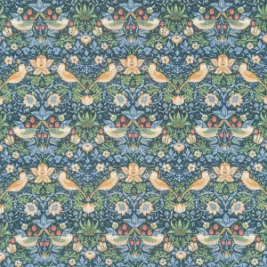 The Original Morris & Co. - Mini Strawberry Thief Navy Yardage