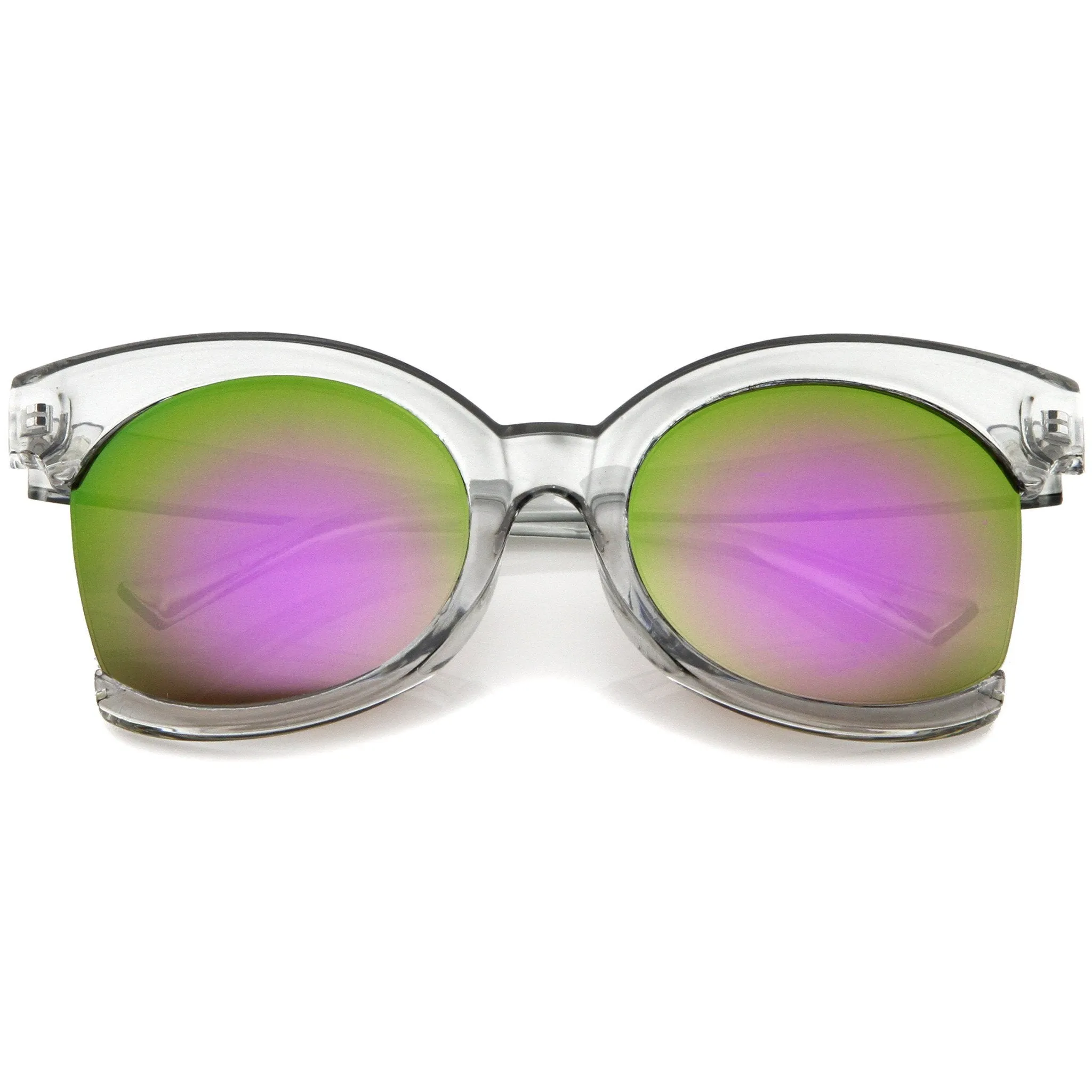 Women's Oversize Side Cut Transparent Sunglasses A492
