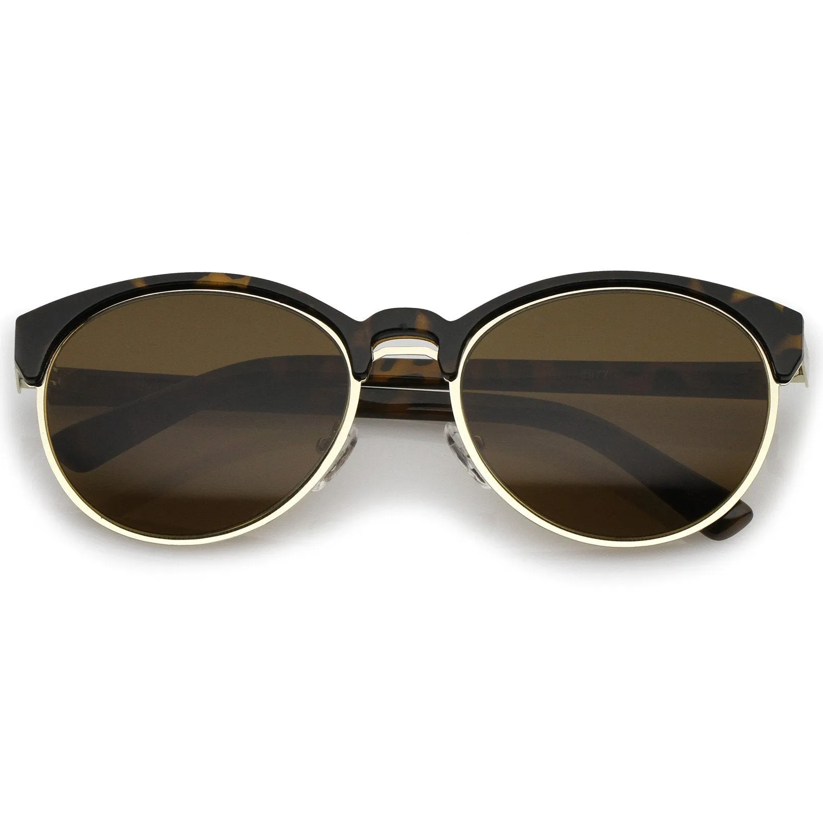 Women's Retro Oval Half Frame Cat Eye Sunglasses A792