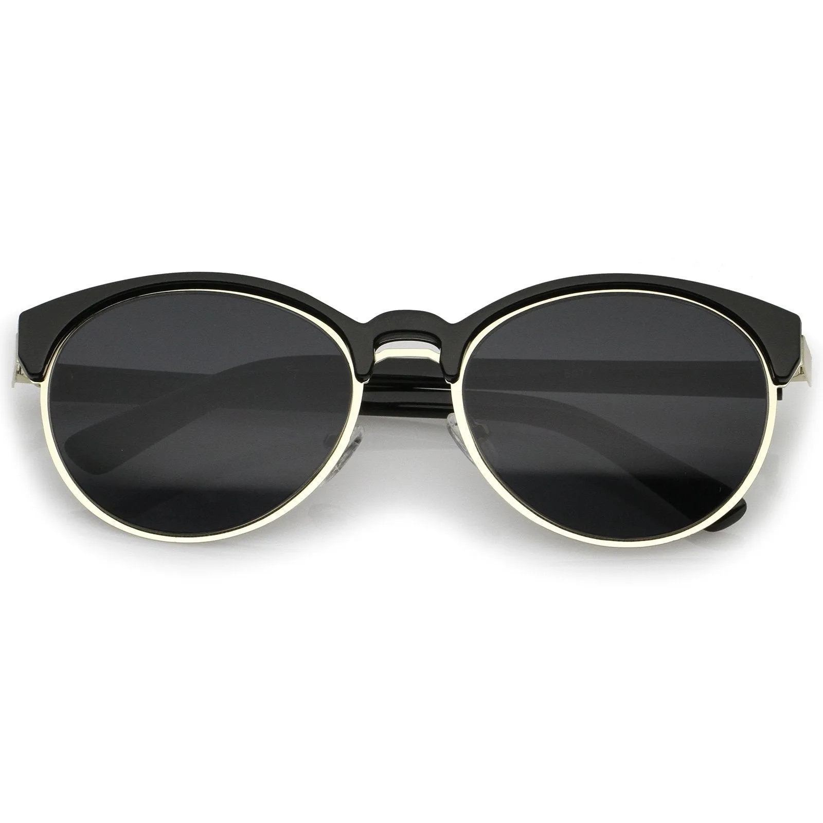 Women's Retro Oval Half Frame Cat Eye Sunglasses A792