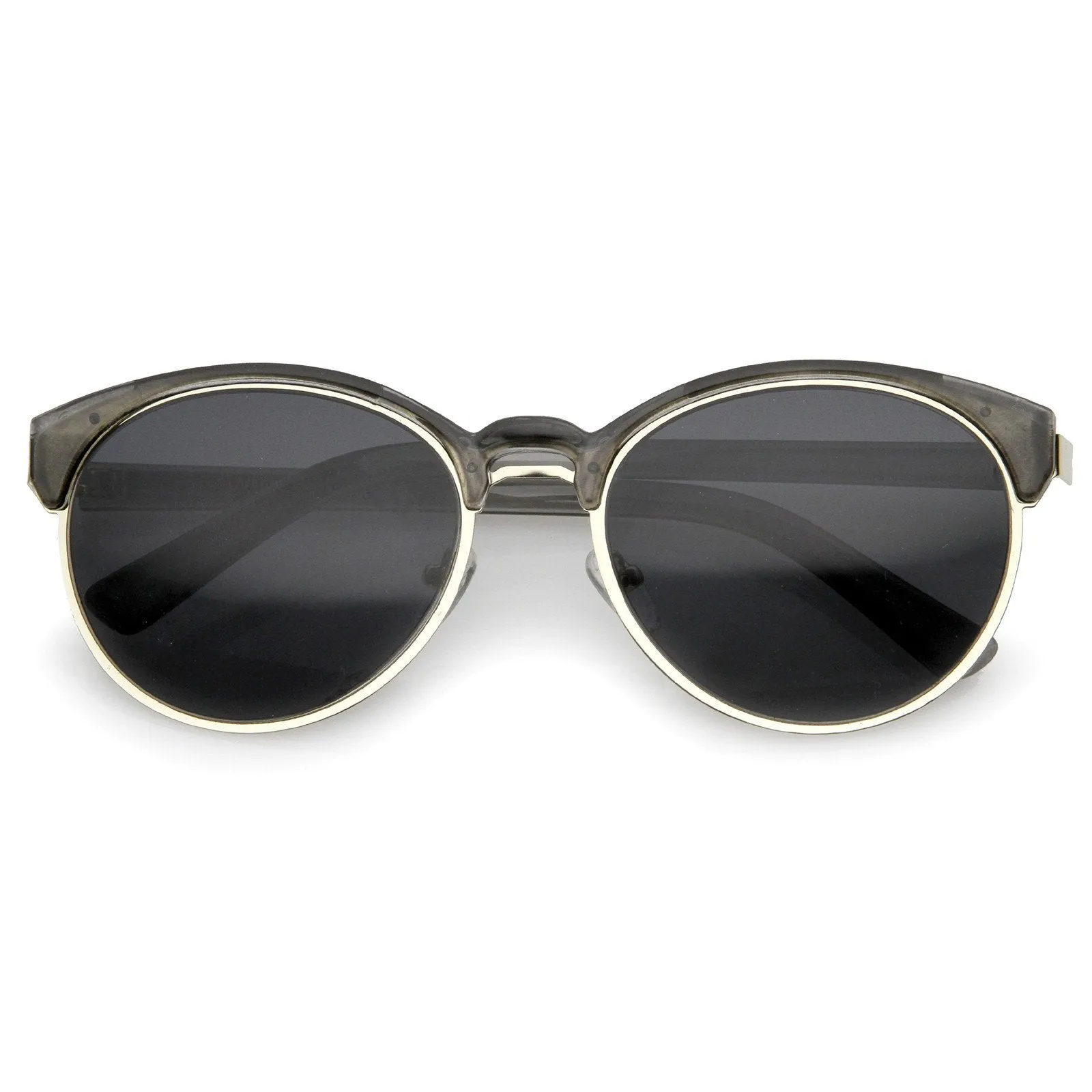 Women's Retro Oval Half Frame Cat Eye Sunglasses A792