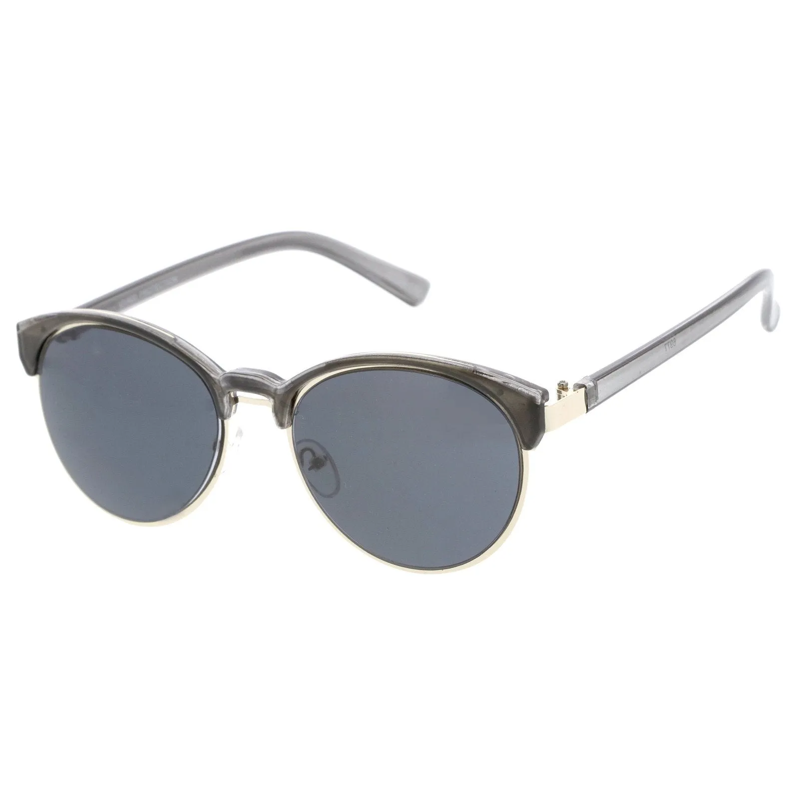 Women's Retro Oval Half Frame Cat Eye Sunglasses A792