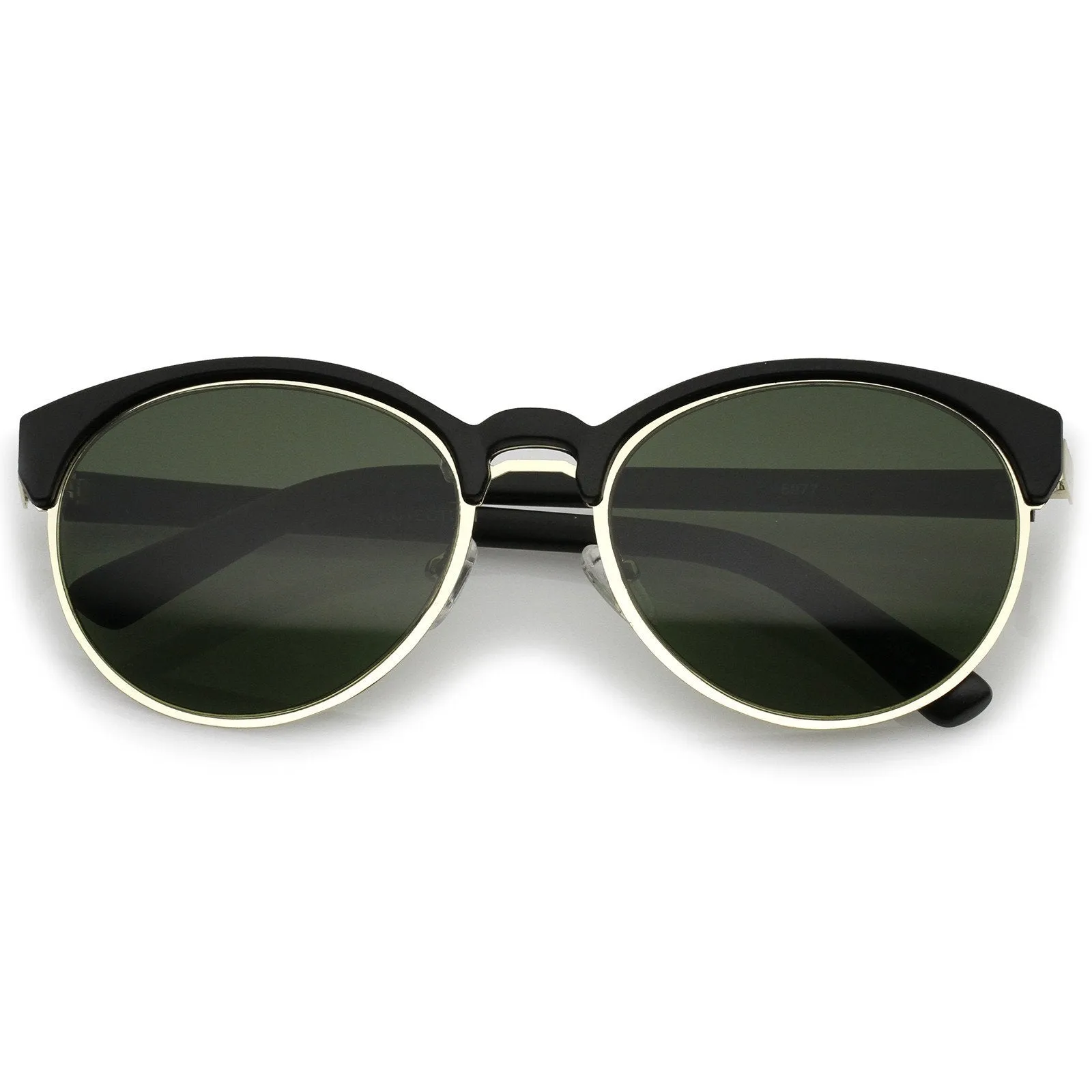 Women's Retro Oval Half Frame Cat Eye Sunglasses A792