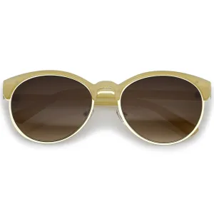 Women's Retro Oval Half Frame Cat Eye Sunglasses A792